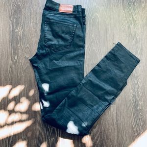 Madewell Faux Leather Medium Rise Skinny Jeans